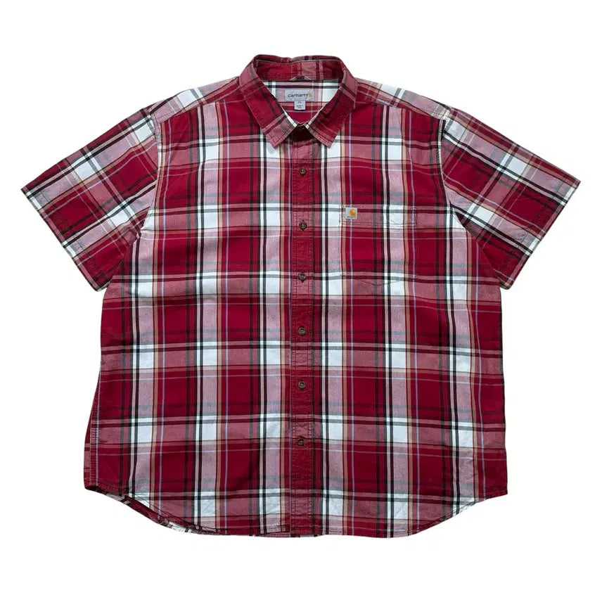 [BUNJANG] Carhartt Check Short Sleeve Shirt / 칼하트 체크 반팔 셔츠입니다.
