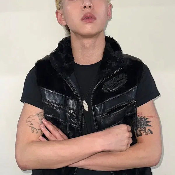[BUNJANG] Recito Men's Leather Vest / 레씨토