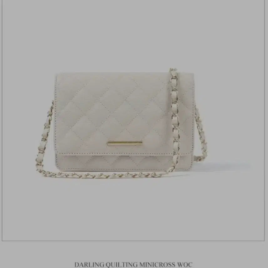 [BUNJANG] Calvin Quilting Mini Cross Bag Beige / 칼린 퀄팅 미니 크로스백