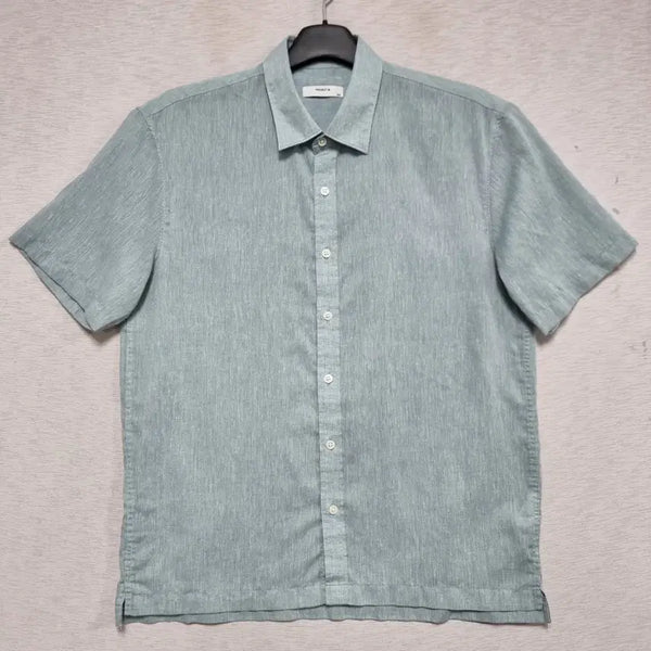 [BUNJANG] Project M Linen Shirt Mint Men's Size 100 / 프로젝트엠 린넨 셔츠 민트색 남자100사이즈ㅡ0417ㅇㅇ