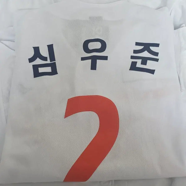 [BUNJANG] Hanwha Eagles Shim Woo-jun 2025 Authentic Home Jersey (Signed) / 한화 심우준 2025년 홈 유니폼 어센틱 (친필싸인 ㅇ)