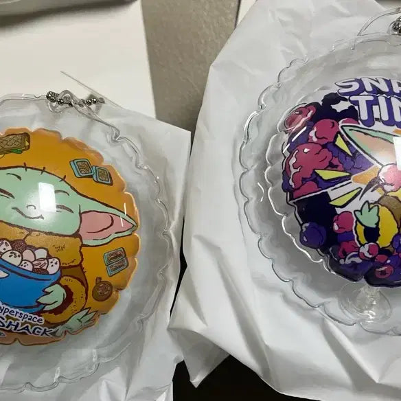[BUNJANG] Star Wars The Mandalorian & Grogu Balloon Keychain Set (2 Types) / 스타워즈 만달로리안과 그로구 벌룬 키링 2종 세트 판매