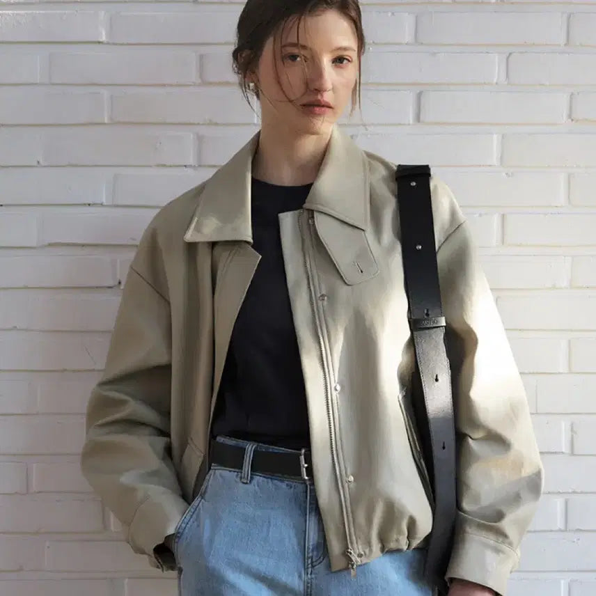 [BUNJANG] Artd L'ede R Oversized Blouson Jumper M / (새상품/무배)아티드 레더 오버사이즈 블루종 점퍼 M
