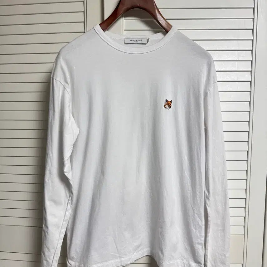 [BUNJANG] Maison Kitsuné 23ss Long Sleeve T-Shirt - White, XS / 23ss 메종키츠네 롱슬리브 xs 백화점판