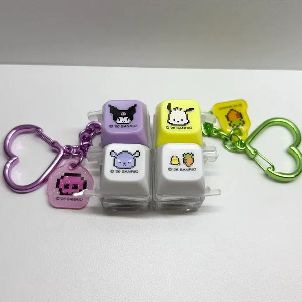 [BUNJANG] Sanrio Kuromi Pochacco LED Keycap Keychain / 산리오 LED 키캡 키링 쿠로미 포차코