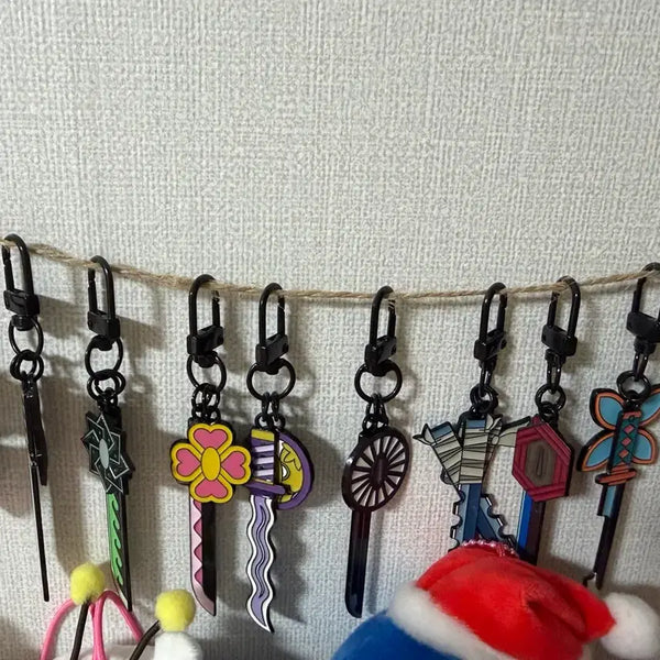 [BUNJANG] Demon Slayer Megamaster Nichirin Blade Keychain Set (10 pcs) / 귀칼 메가막스 일륜도 키링 10개 일괄판매