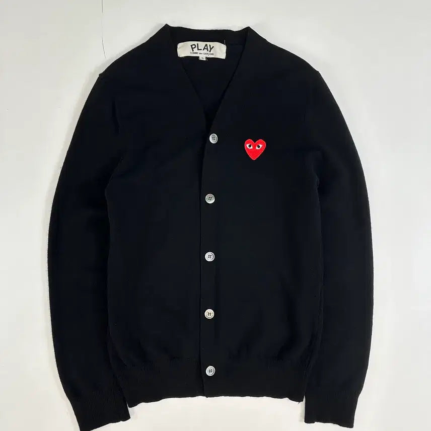 [BUNJANG] Comme des Garcons Patch Black Knit Cardigan / Comme des Garcons 꼼데가르송 와펜 블랙 니트 가디건 S