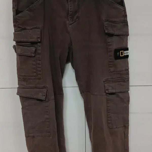 [BUNJANG] National Geographic Brown Cotton Pants Size 84 (Runs Small) / 내셔널지오그래픽 바지 브라운 허리둘레84약간작게나옴