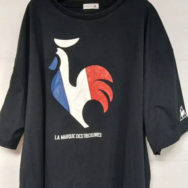 [BUNJANG] Le Coq Sportif Black T-Shirt (Plus Size) / 르꼬끄 스포르티브 반팔티 블랙 115사이즈이상 빅사이즈