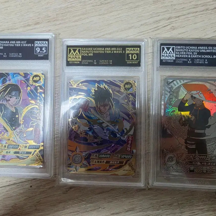 [BUNJANG] Naruto Cards Sasuke/Obito/Rin 3-Card Set / 나루토 카드 사스케/오비토/린 3장 세트