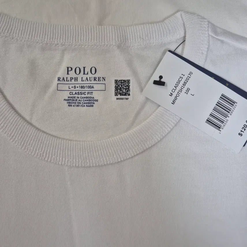 [BUNJANG] Polo Ralph Lauren White Heavyweight Long Sleeve T-Shirt L / 폴로 랄프로렌 화이트 헤비웨이트 긴팔 화이트  L