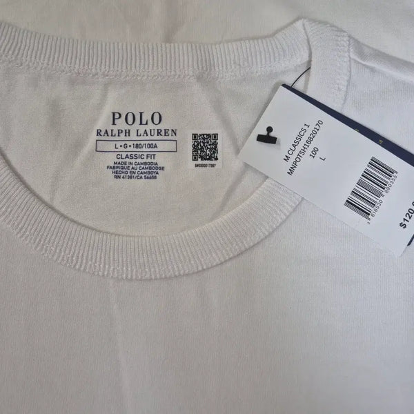 [BUNJANG] Polo Ralph Lauren White Heavyweight Long Sleeve T-Shirt L / 폴로 랄프로렌 화이트 헤비웨이트 긴팔 화이트  L