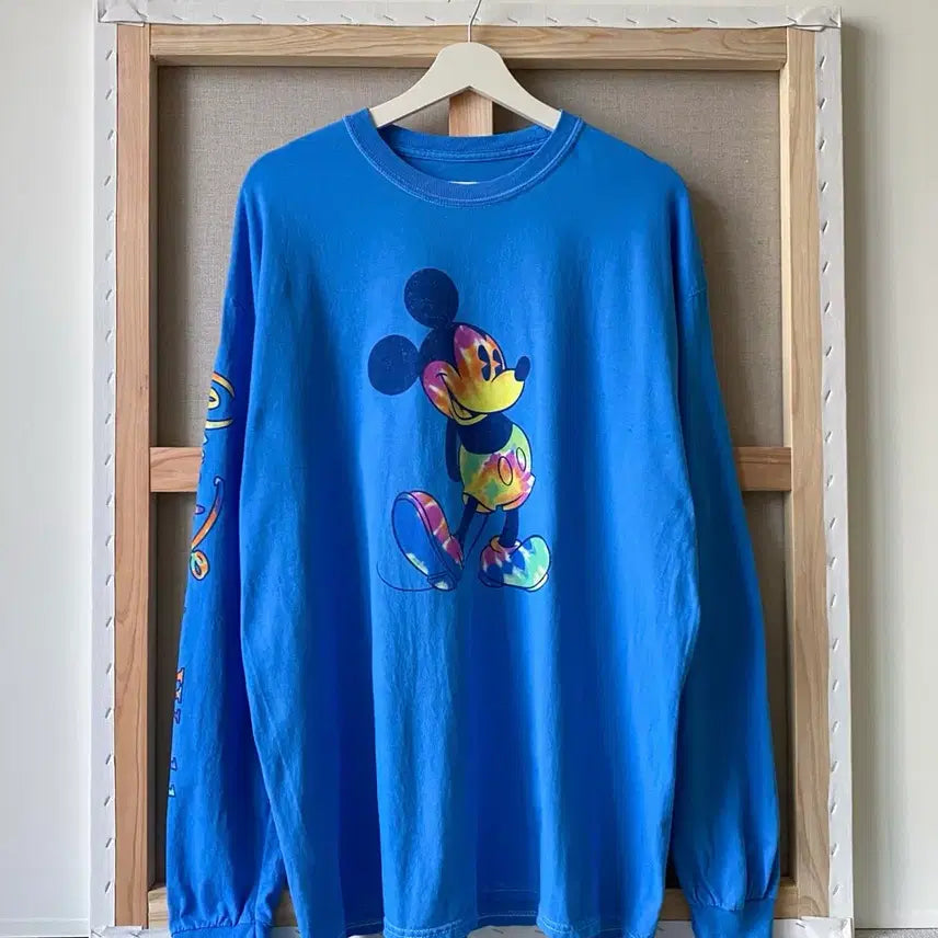 [BUNJANG] Disney Mickey Mouse Blue Long Sleeve XL / 디즈니 미키마우스 블루 롱슬리브
