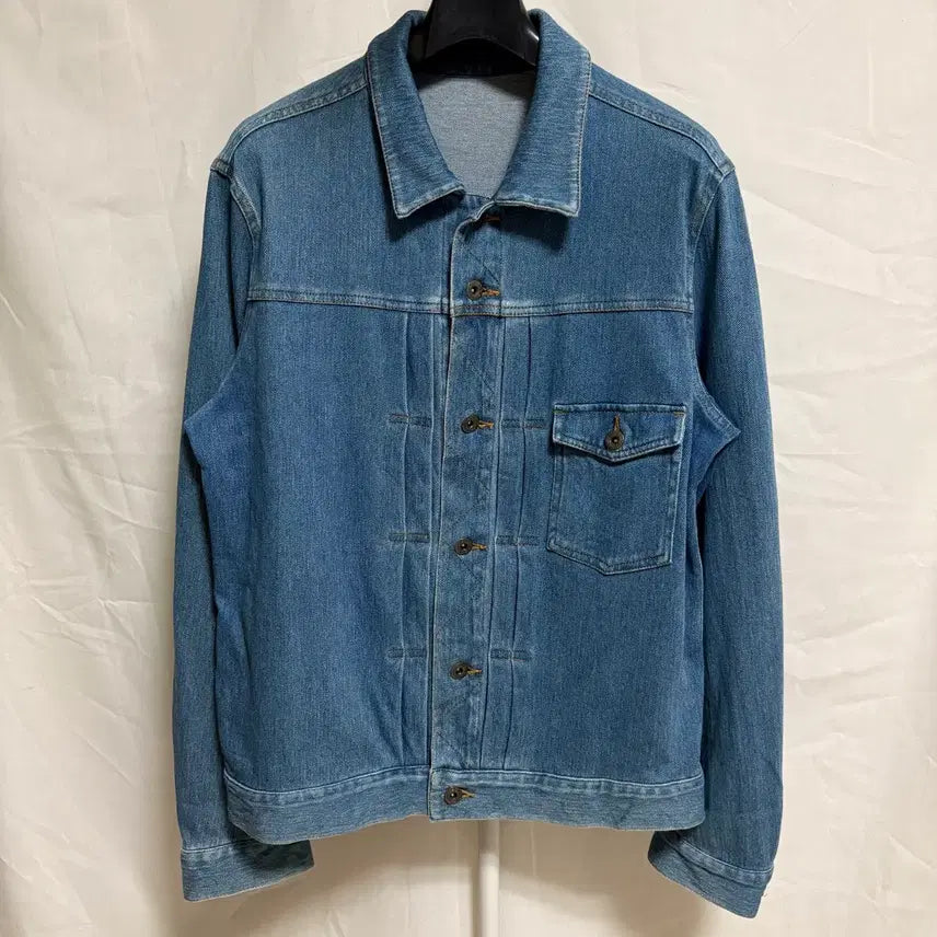 [BUNJANG] GU 1st Gen Sweat Trucker Jacket - Medium Wash, L / 지유 1세대 스웨트 트러커 자켓 / 중청, L