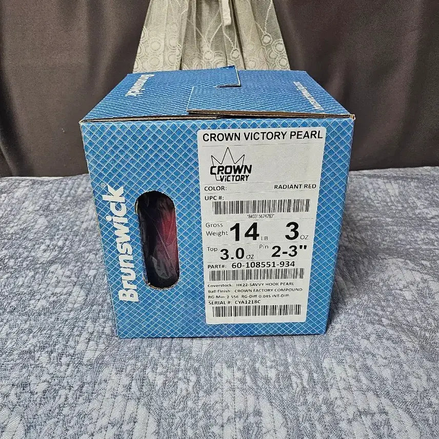 [BUNJANG] Brunswick Crown Victory Pearl 14lb Bowling Ball (Certified) / (택포)브런스윅 크라운 빅토리 펄 14p 새 볼링공(공인구)
