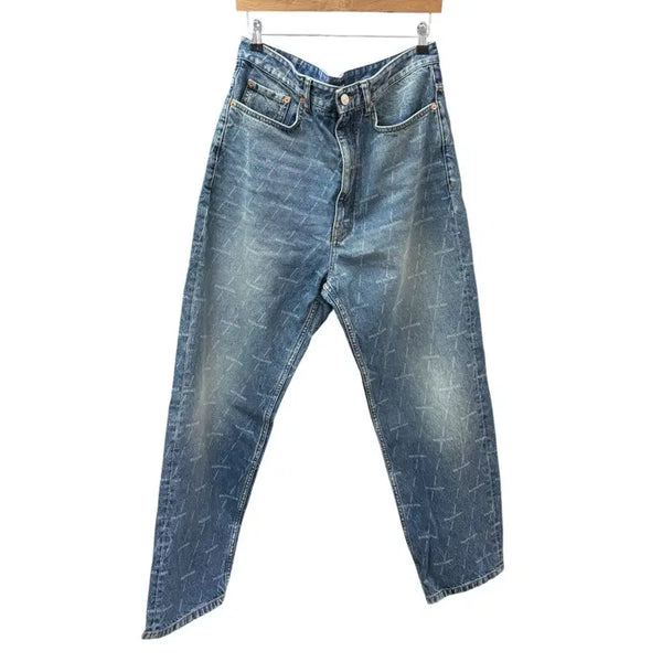 [BUNJANG] Balenciaga Logo Denim Pants / 34 / 발렌시아가 로고 데님 팬츠