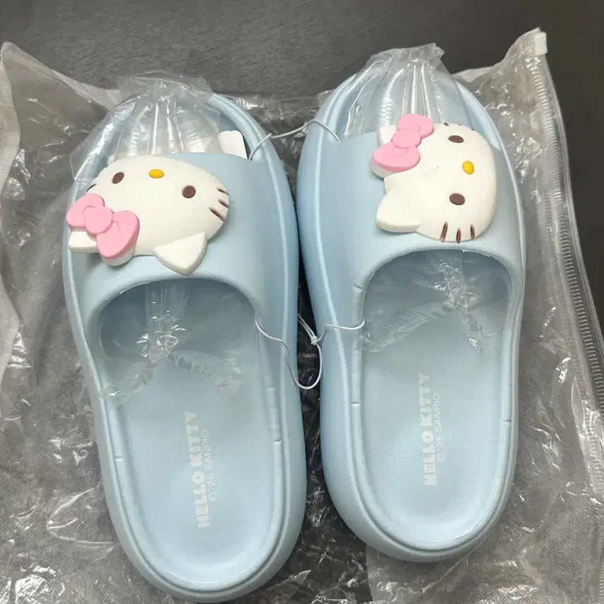 [BUNJANG] Sanrio Hello Kitty Pastel Blue Bathroom Slippers / 키티 화장실 슬리퍼