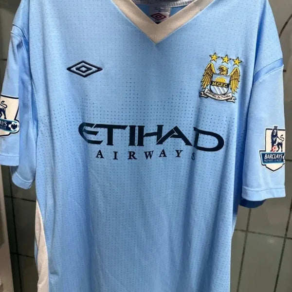 [BUNJANG] Manchester City David Silva 2011-2012 Away Player Issue Football Jersey (L) / 맨시티 실바 11-12 해외L사이즈