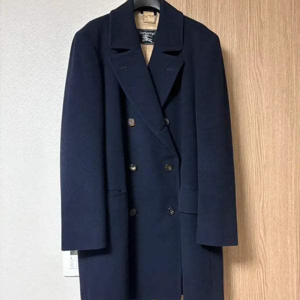 [BUNJANG] Burberrys Double-Breasted Wool Coat Navy L / 버버리 더블 브레스티드 울 코트 네이비 L 사이즈
