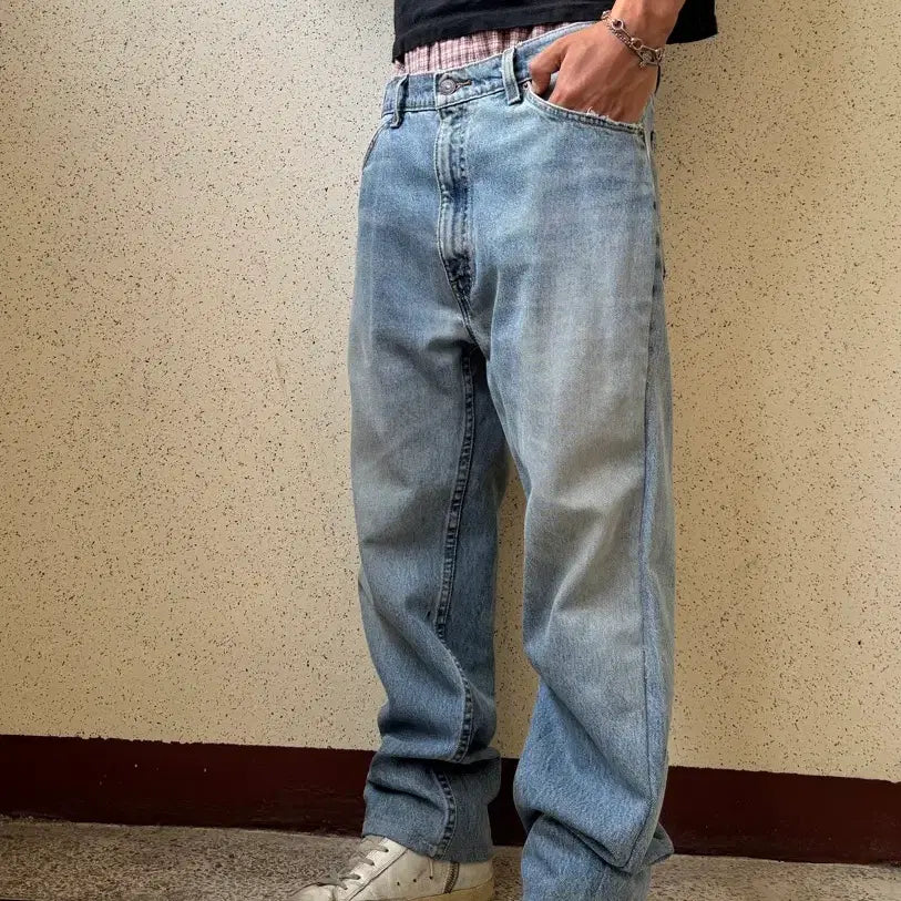 [BUNJANG] Levi's 505 Light Wash Denim Pants (Orange Tab) / 리바이스 505 연청 데님 팬츠 (오렌지탭)