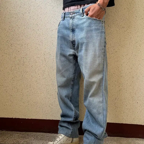 [BUNJANG] Levi's 505 Light Wash Denim Pants (Orange Tab) / 리바이스 505 연청 데님 팬츠 (오렌지탭)