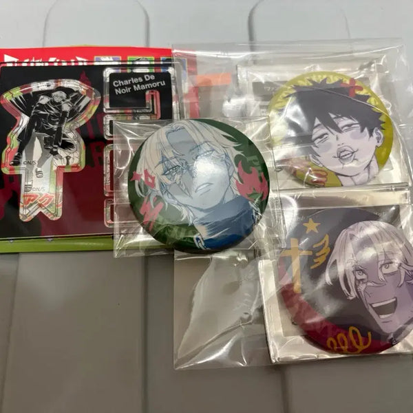 [BUNJANG] Phantom Busters Fanverse Noir Acrylic Can Badge Bundle Set / 팬텀버스터즈 팬버스 누아르 아크릴 캔뱃지 일괄