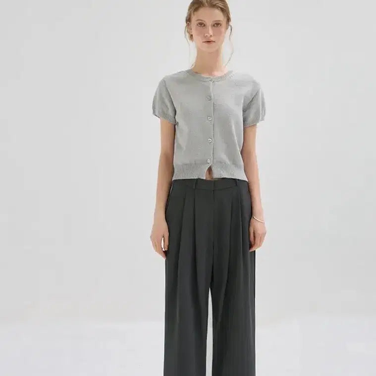 [BUNJANG] ODS Wide Slacks Khaki Gray Size S / ODS  와이드 슬랙스