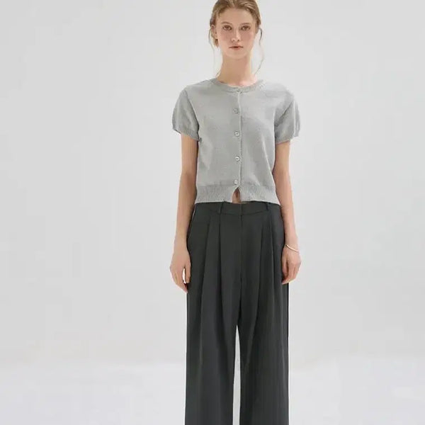 [BUNJANG] ODS Wide Slacks Khaki Gray Size S / ODS  와이드 슬랙스
