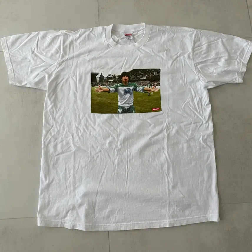 [BUNJANG] Supreme Maradona T-shirt White XL / 슈프림 마라도나 화이트 XL