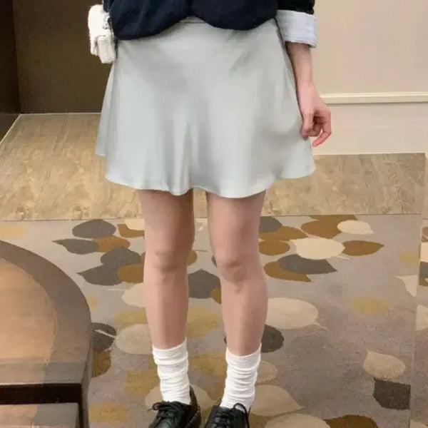 [BUNJANG] Avery Satin Mini Skirt / 에이블리 새틴스커트