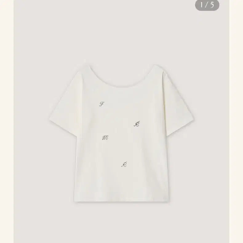 [BUNJANG] Franmeriko Off-Shoulder T-Shirt Ivory / FRANMERIKO 오프숄더 티셔츠 아이보리