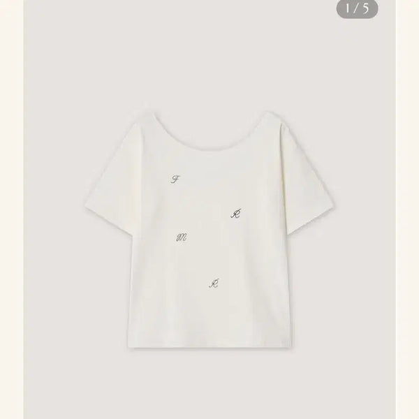 [BUNJANG] Franmeriko Off-Shoulder T-Shirt Ivory / FRANMERIKO 오프숄더 티셔츠 아이보리
