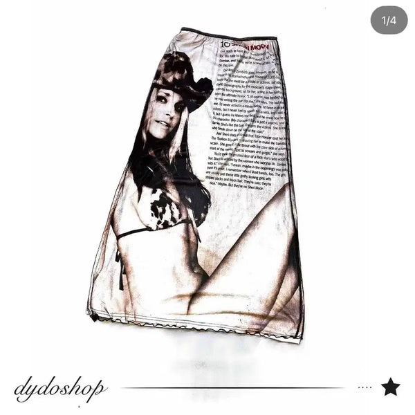 [BUNJANG] DYDO SHOP Roxy Printing Long Skirt / 디와이도샵 roxy skirt 프린팅 스커트