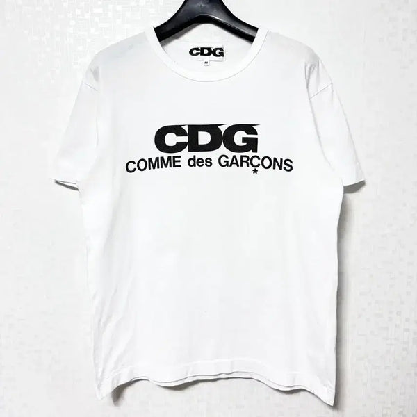 [BUNJANG] Comme des Garçons CDG Big Logo T-Shirt White M / [M,95]꼼데가르송 CDG 빅로고 반팔티 화이트