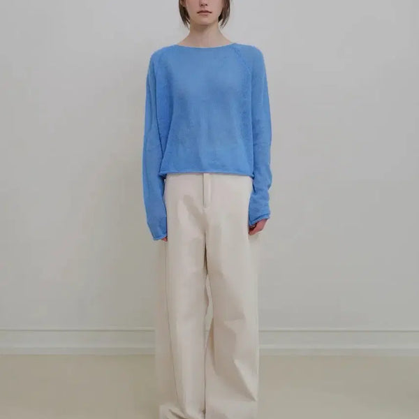 [BUNJANG] ANNIEZ Den Wide Cotton Pants (Cream) / 앤니즈 Den wide cotton pants (cream)
