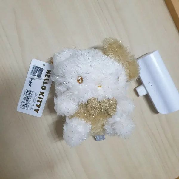 [BUNJANG] Hello Kitty Doll Keychain (White/Gold) / 헬로키티 인형 키링 (화이트/골드)