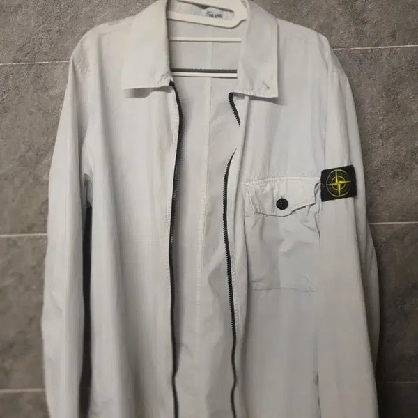 [BUNJANG] Stone Island White Overshirt L / [20ss/L] 스톤아일랜드 화이트 오버셔츠