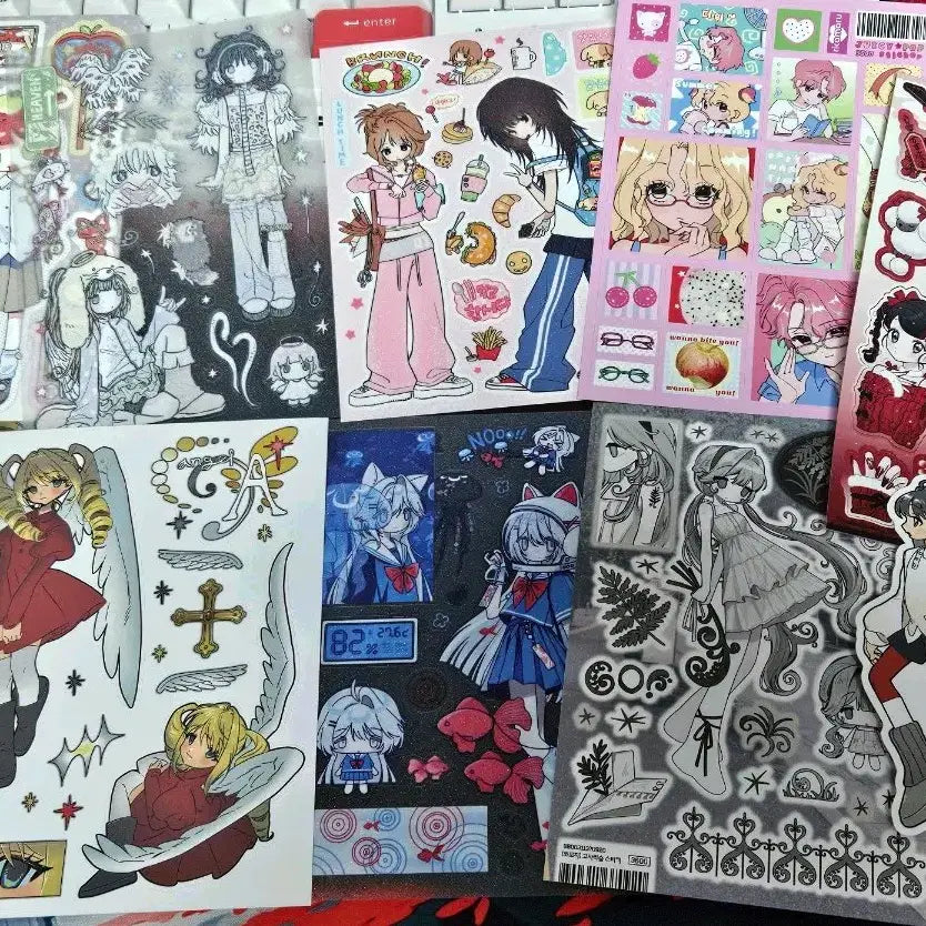 [BUNJANG] DotDotDot Sticker Bundle Set with Amusute Aquarium Kiss Cut Stickers / 다꾸 닷닷닷 스티커 10종 일괄 + 아무스튜 아쿠아리움 키스컷 포함
