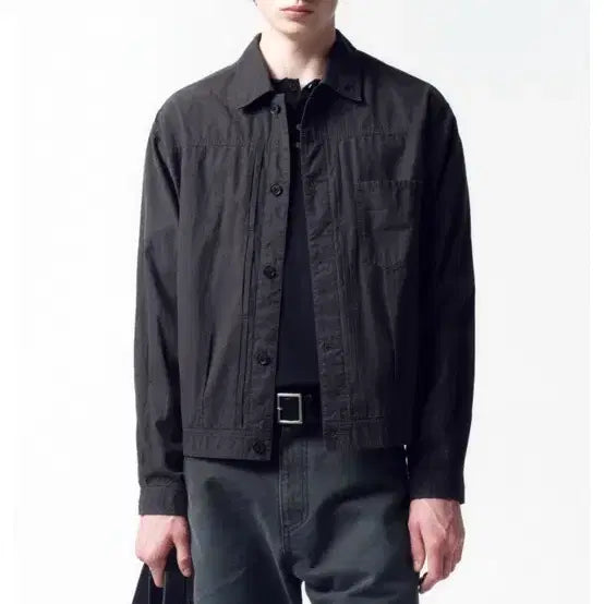 [BUNJANG] Insilience Garment-Dyed Tencel Jean Jacket Washed Black / 인사일런스 가먼트다이드 텐셀 진 자켓 WASHED BLACK