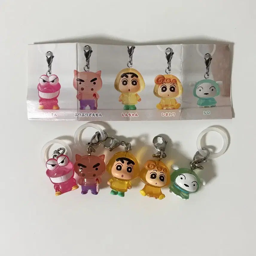 [BUNJANG] Crayon Shin-chan Mejikollection Gacha Keychain Full Set / (일괄)짱구는못말려 메지루시 1탄 반투명 투명 가챠키링 풀세트 부리부리