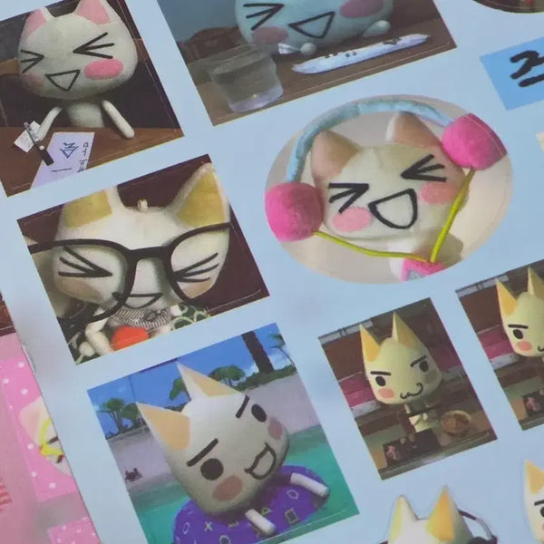 [BUNJANG] Dokodemo Issyo Toro Cat Y2K Vintage Sticker Set / 도코데모잇쇼 고양이 토로 키치 다꾸 y2k 고전 스티커