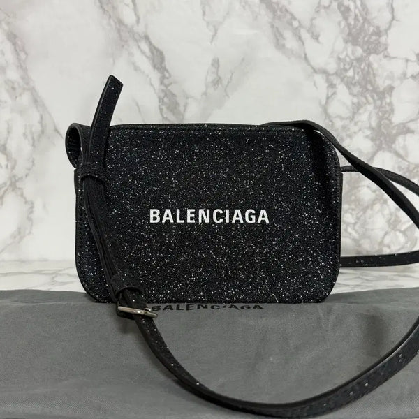 [BUNJANG] Balenciaga Glitter Crossbody Bag Black / [OS] 발렌시아가 글리터 크로스백 블랙