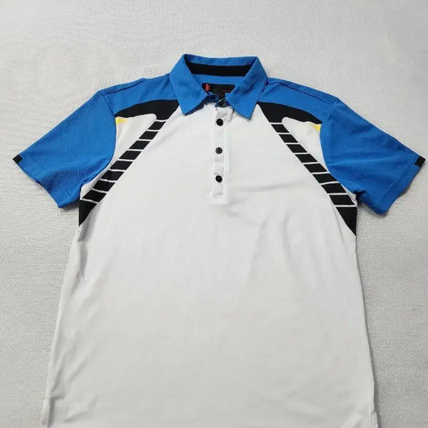 [BUNJANG] Jamie & Bell Golf Wear Short Sleeve Polo T-Shirt (Size 100) / 제이미새독 골프웨어 카라티 반팔 흰색/블루 100