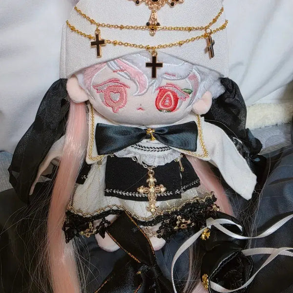 [BUNJANG] 20cm Plush Doll Clothes (No Character) - Triple Cream Cross Prayer / 20cm 솜인형옷 트리플크림 십자가기도 무속성