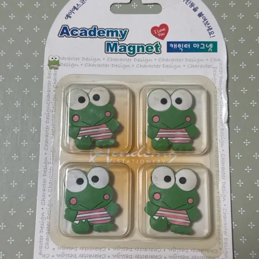 [BUNJANG] Kerokeropi Frog Character Magnet Set (4 pcs) - Unsealed New Product / 고전문구 케로케로피 개구리 캐릭터 마그넷 자석 미개봉 새상품