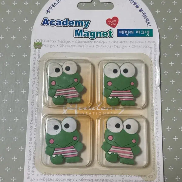 [BUNJANG] Kerokeropi Frog Character Magnet Set (4 pcs) - Unsealed New Product / 고전문구 케로케로피 개구리 캐릭터 마그넷 자석 미개봉 새상품