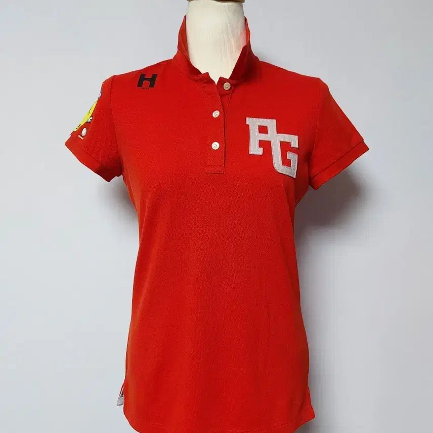 [BUNJANG] Pearly Gates Mr. Men Little Miss Women's Golf Short Sleeve Polo T-Shirt (Size 0) / 파리게이츠  미스터 맨 리틀 미스 여성 골프 반팔 카라 티셔츠(0)S