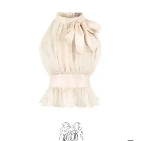 [BUNJANG] Cloud Emotion Old Satin Bloom Halter Blouse / 클라우드 이모션 old satin bloom halter blouse