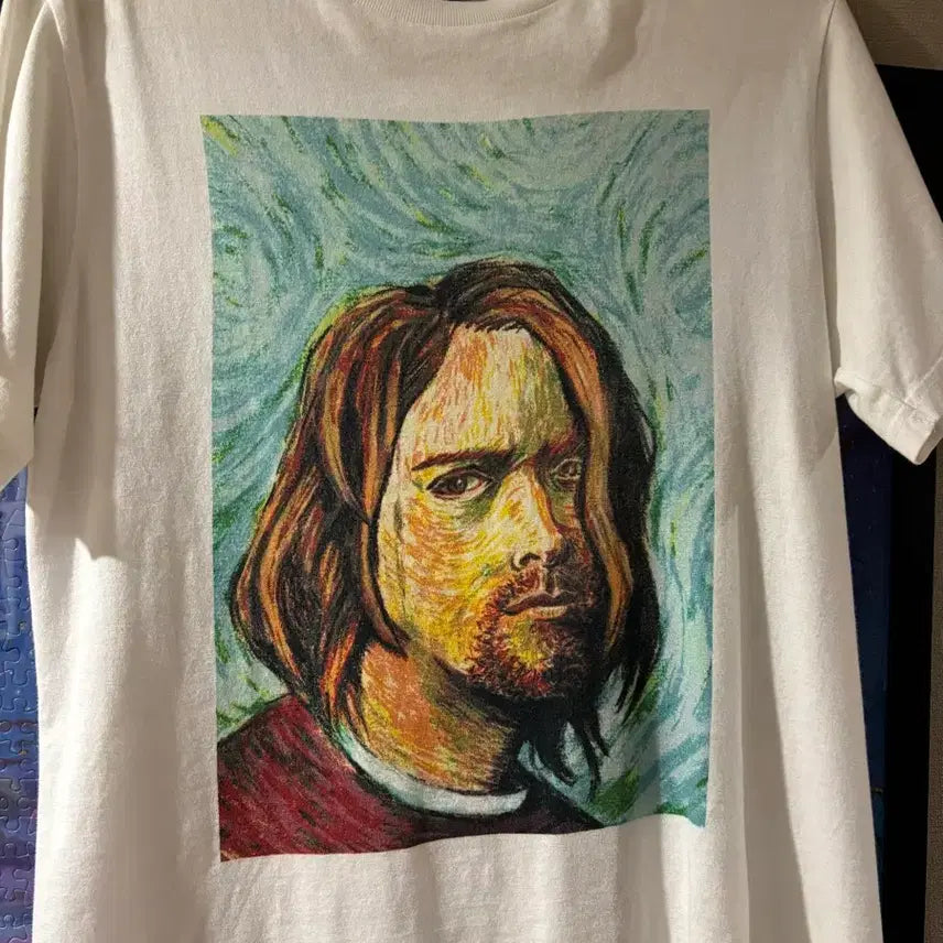 [BUNJANG] Number Nine 08S/S Kurt Cobain Artwork T-Shirt / 넘버나인 08S/S 커트코베인 반고흐 아트워크 티 셔츠