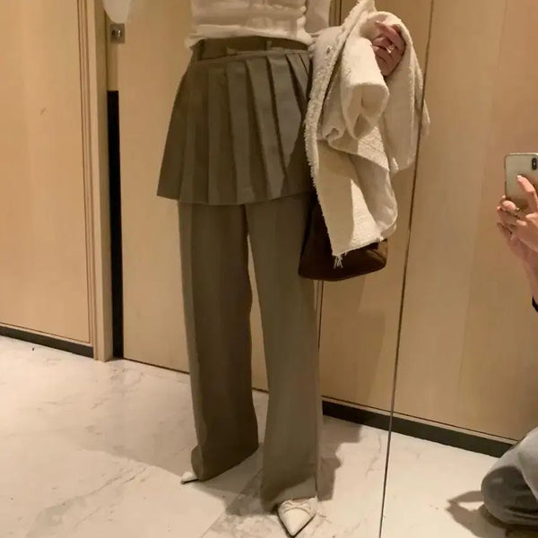 [BUNJANG] Poster Frankie Pleated Skirt & Slacks Set / poster 프랭키 플리츠 스커트 슬랙스 셋업 세트